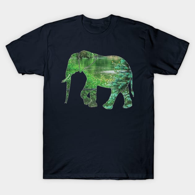 Forest Elephant T-Shirt by SV_Ideas